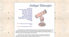 Desktop Screenshot of antiquetelescopes.org
